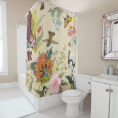 Tropisch bloemtapijt douchegordijn (In situ)