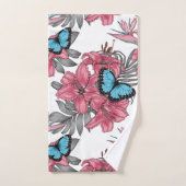 Tropisch boeket bad handdoek (Handdoek)