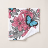 Tropisch boeket bad handdoek (Wasdoekje)