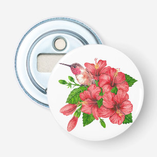 Tropisch boeket button flesopener