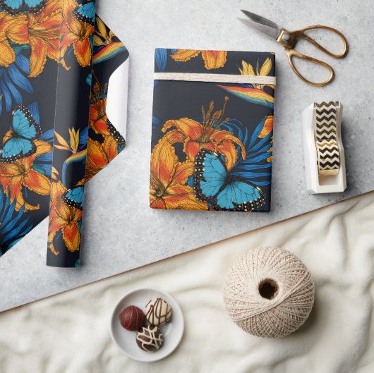 Tropisch boeket cadeaupapier (Crafts)