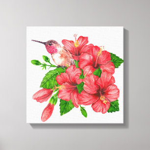 Tropisch boeket canvas afdruk