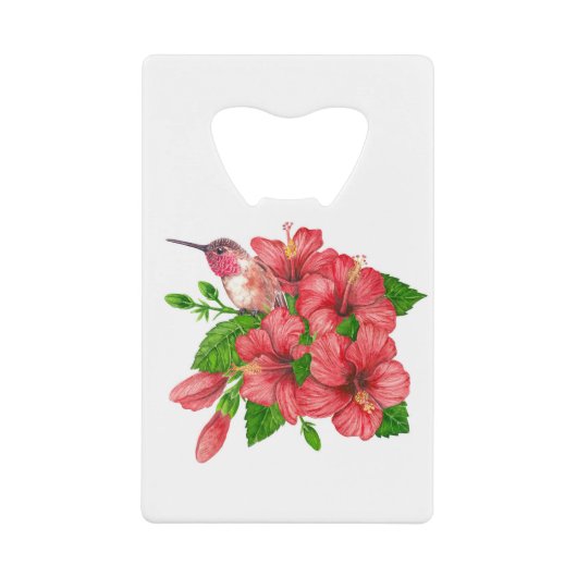 Tropisch boeket kredietkaart flessenopener (Voorkant)