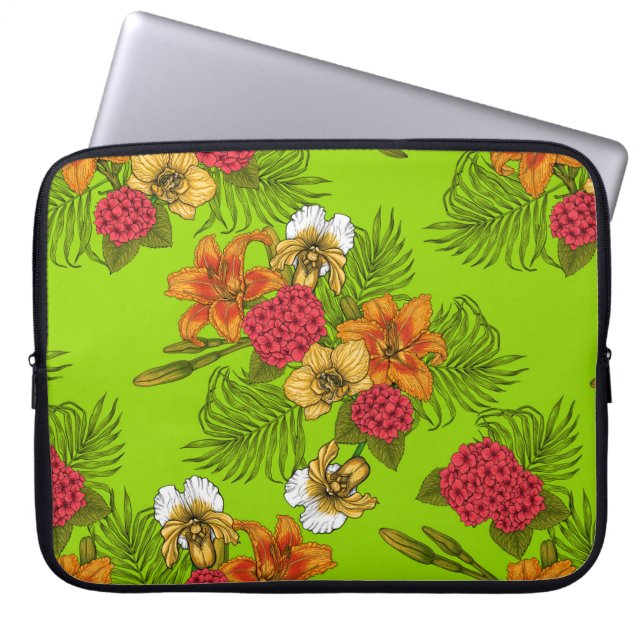 Tropisch boeket laptop sleeve (Voorkant)