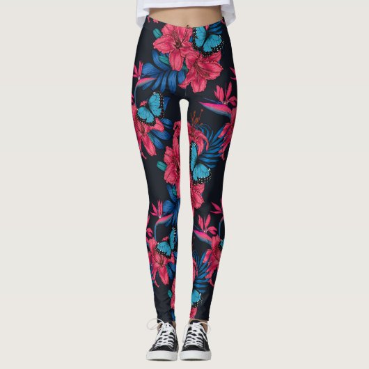 Tropisch boeket leggings (Voorkant)
