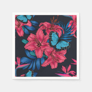 Tropisch boeket servet