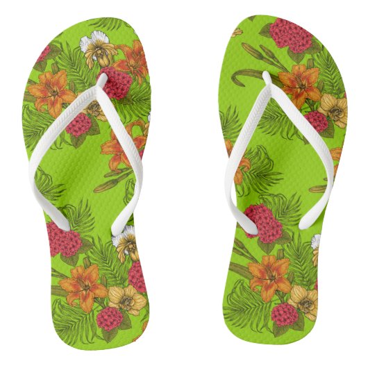 Tropisch boeket teenslippers (Voetbed)