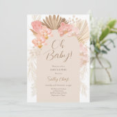 Tropisch Boho-Baby shower Kaart (Staand voorkant)