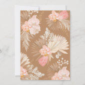 Tropisch Boho-Baby shower Kaart (Achterkant)