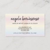 Tropisch Boho Chic Pineapple Holographic Visitekaartje (Achterkant)