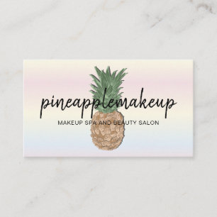Tropisch Boho Chic Pineapple Holographic Visitekaartje
