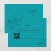 Tropisch Boho Summer QR Code RSVP Briefkaart (Voorkant / Achterkant)