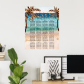 tropisch bord voor strandbruiloft poster (Thuiskantoor)
