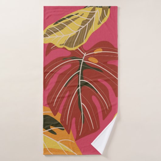Tropisch bos. Abstracte illustratie van natuur Badhanddoek (Badhanddoek)
