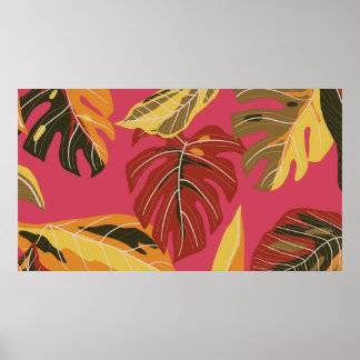 Tropisch bos. Abstracte illustratie van natuur Poster