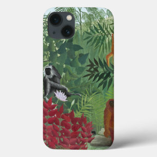 Tropisch bos met apen, 1910 (olie op doek) iPhone 13 hoesje