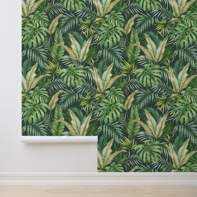 Tropisch botanisch behang (Applicatie)