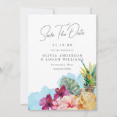 Tropisch Botanisch Eiland Bruiloft Save The Date Kaart (Voorkant)