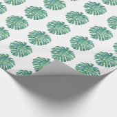 Tropisch botanisch leder cadeaupapier (Hoek)