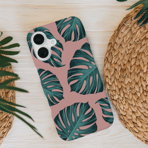 Tropisch botanisch monstera laat zomerpatroon voor iPhone 16 hoesje