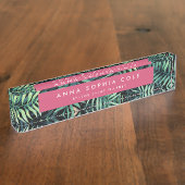 Tropisch botanisch naambordje (Zijkant)