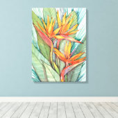 Tropisch botanisch paradijs II Canvas Afdruk (Insitu (Houten vloer))