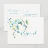 Tropisch botanisch RSVP-Briefkaart met keuze uit m Briefkaart (Voorkant / Achterkant)