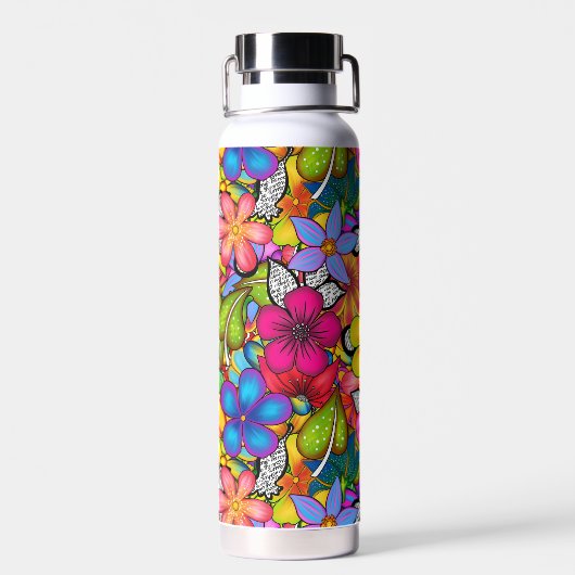 Tropisch botanisch waterfles (Achterkant)