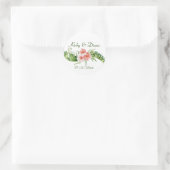 Tropisch Bouquet Wedding Seal Ronde Sticker (Tas)