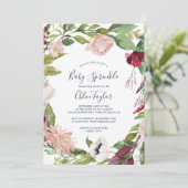 Tropisch Breeze Baby Sprinkle Kaart (Staand voorkant)