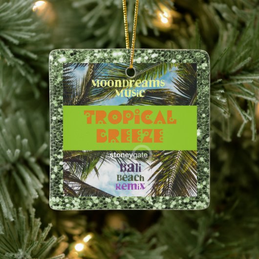 Tropisch Breeze Bali Beach Keramisch Ornament (Boom)