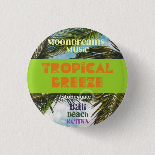 Tropisch Breeze Bali Beach Ronde Button 3,2 Cm (Voorkant)