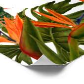 Tropisch Breeze Floral Wedding NewWelcome Sign Poster (Hoek)