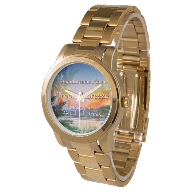 Tropisch Breeze Goa Beach Horloge (Gekanteld)