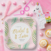 Tropisch Bridal Luau Paper Borden | VRIJGEZELLENFE Papieren Bordje (Feest)