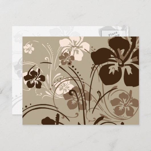Tropisch Briefkaart van Serenade (bruin) (Voorkant / Achterkant)