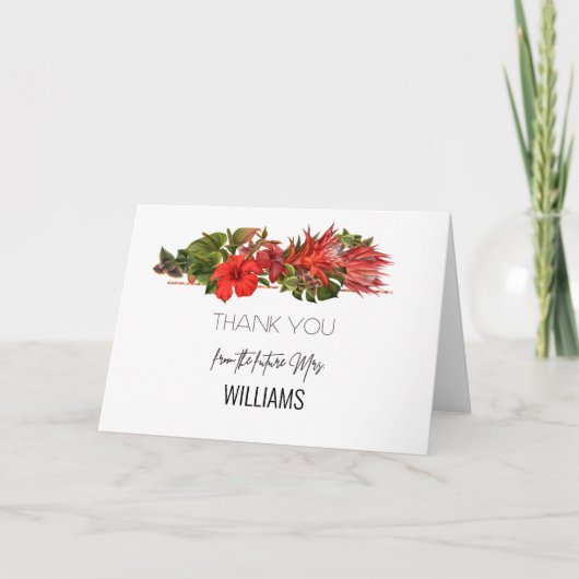 Tropisch bries botanische bruidsdouche bedankt (Voorkant)