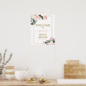 Tropisch bruidsbad welkom bord poster (Keuken)