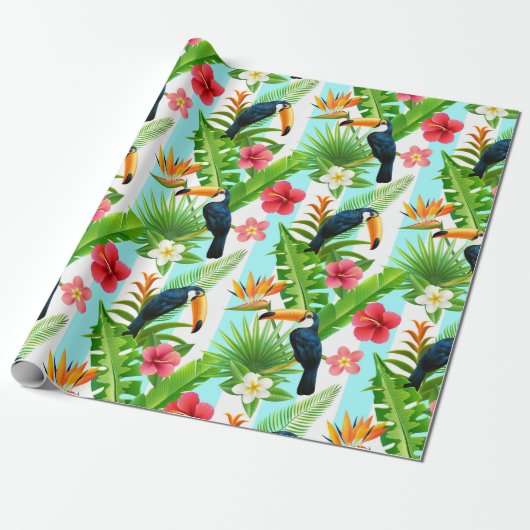 Tropisch Cadeaupapier (Uitgerold)