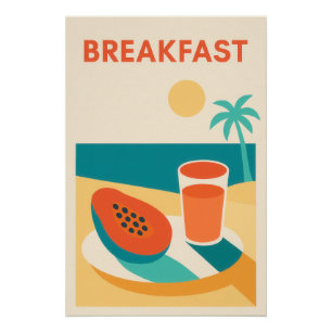 Tropisch café perfect poster
