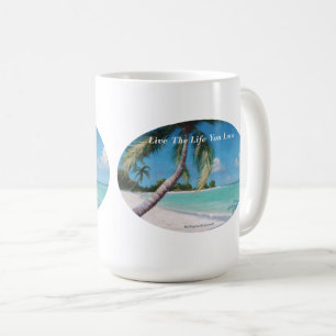 Tropisch Caraïbisch strand - Leef het leven waar j Koffiemok