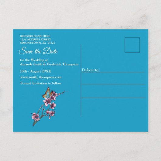 Tropisch chirurgische landschap aankondigingskaart (Achterkant)