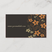 Tropisch chocolade Floral Visitekaartje (Achterkant)
