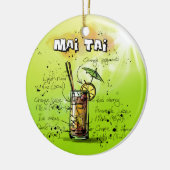 Tropisch cocktailrecept keramisch ornament (Links)