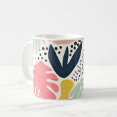 Tropisch collage Summer Pattern Koffiemok (Voorkant links)