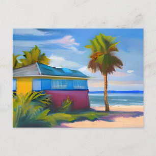 Tropisch Cottage Contact houden Briefkaart
