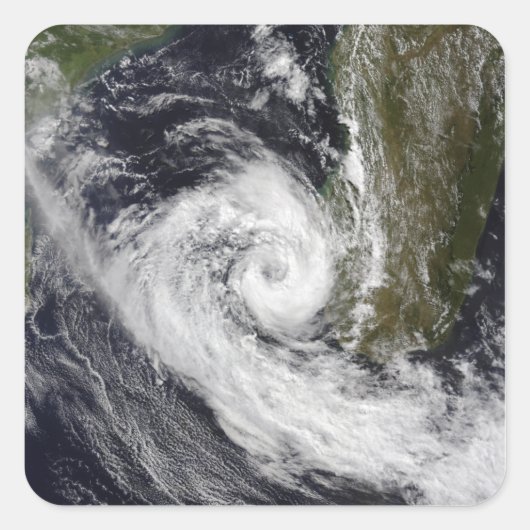 Tropisch cycloon Izilda Vierkante Sticker (Voorkant)