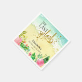 Tropisch De laatste plons Jonggezellenfeest Servet (Hoek)