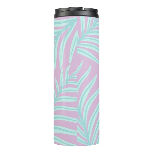 Tropisch deegment laat monogram thermisch getumbla thermosbeker (Achterkant)