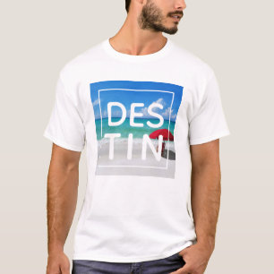 Tropisch Destin Strand Florida Moderne Typografie T-shirt